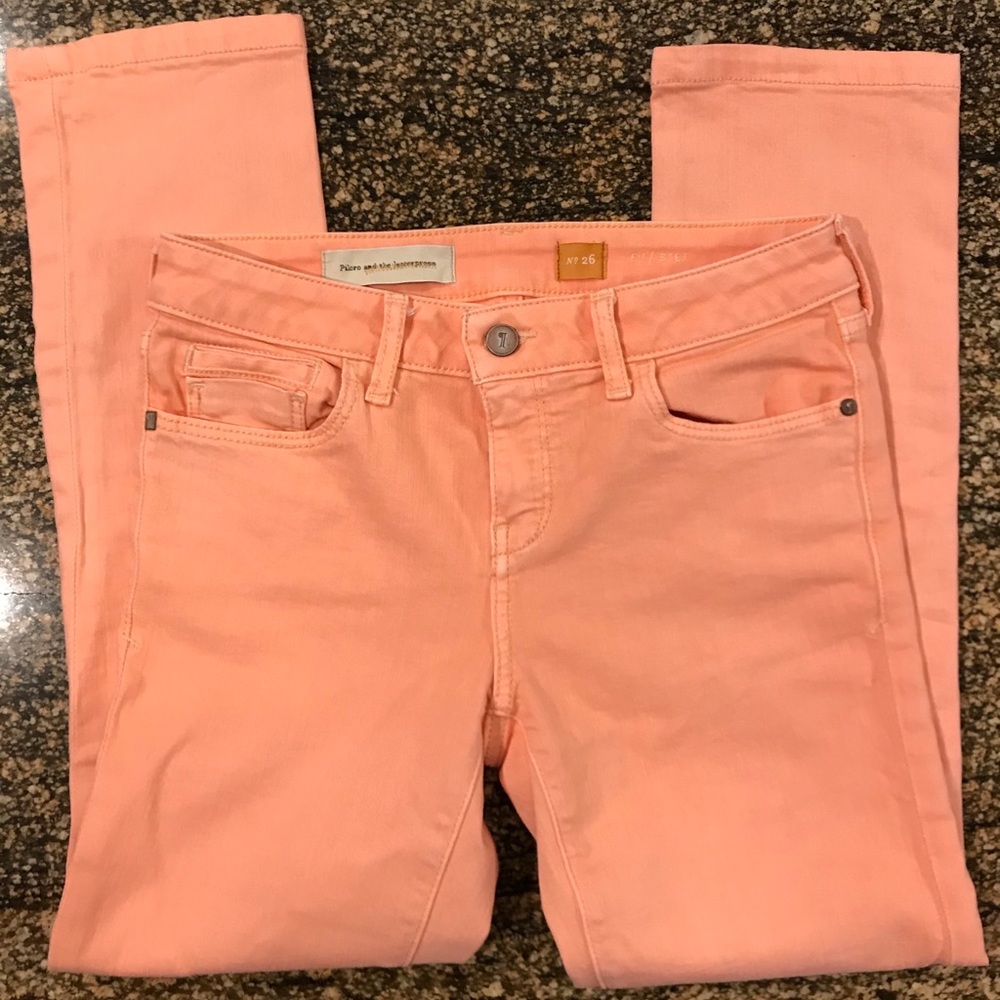 Anthropologie Pilcro crop pants. Size 26. Peach